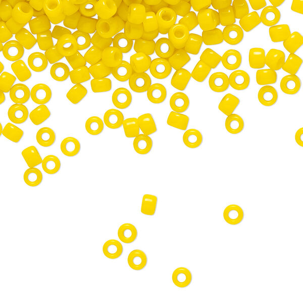 Seed bead, TOHO BEADS®, glass, pkg/250g, #8 round, opaque sunshine (TR-08-42B). image number 0
