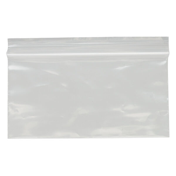 Bag, Tite-Lip™, plastic, clear, 4x2-inch side zip. Sold per pkg of 1,000. image number 1