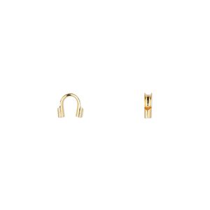 Wire protector, Accu-Guard™, gold-plated brass, 5mm tube. Sold per pkg of 500.