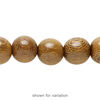 Bead, robles wood (waxed), 11-12mm hand-cut round. Sold per 15-1/2 to 16-inch strand. image number 1