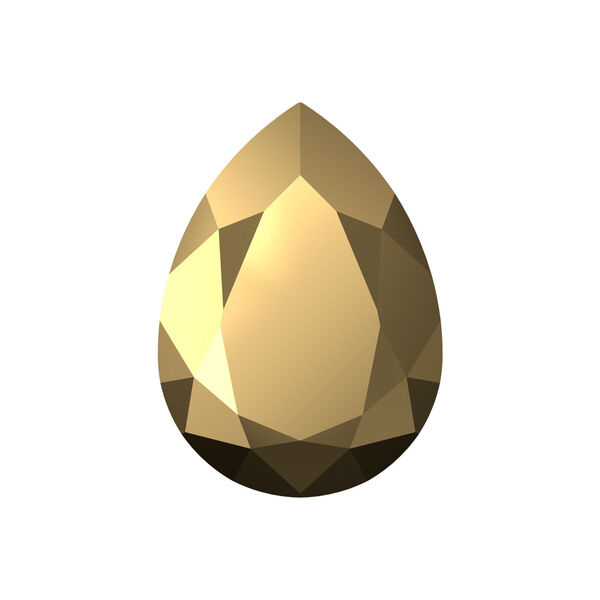 Fancy stone 1pkg1 crystal aurum foil back, Crystal Passions® 18x13mm pear 4320 image number 0