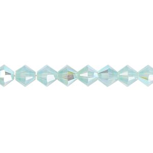 Bead 24pk Pacific opal shimmer, Crystal Passions® 6mm bicone 5328