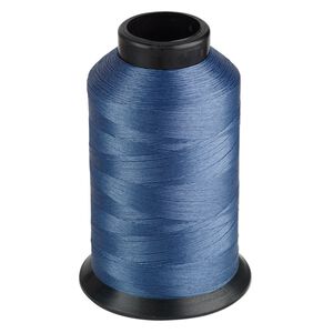 Thread, Nymo®, nylon, royal blue, size B. Sold per 3-ounce spool.
