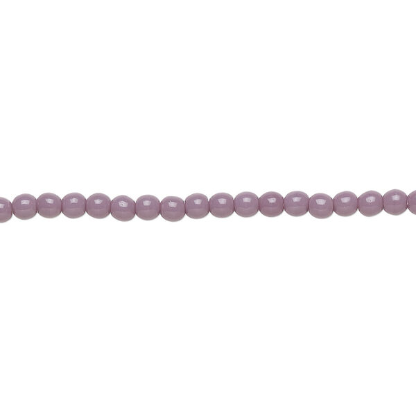 Bead, Czech glass druk, opaque purple, 3mm round. Sold per 15-1/2" to 16" strand. image number 0