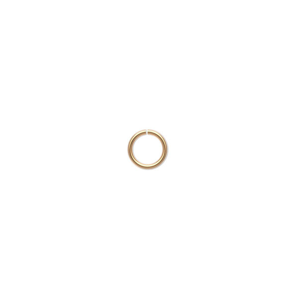 Jump ring, 14Kt gold-filled, 6mm round, 4.7mm inside diameter, 22 gauge. Sold per pkg of 20. image number 0
