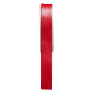 Cord, leather, red, 20mm flat. Sold per 5-yard spool.