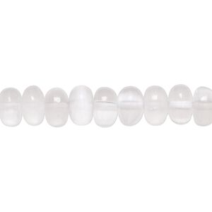Selenite 1pkg1, rondelle bead 8 inch 8x5mm-8.5x6mm