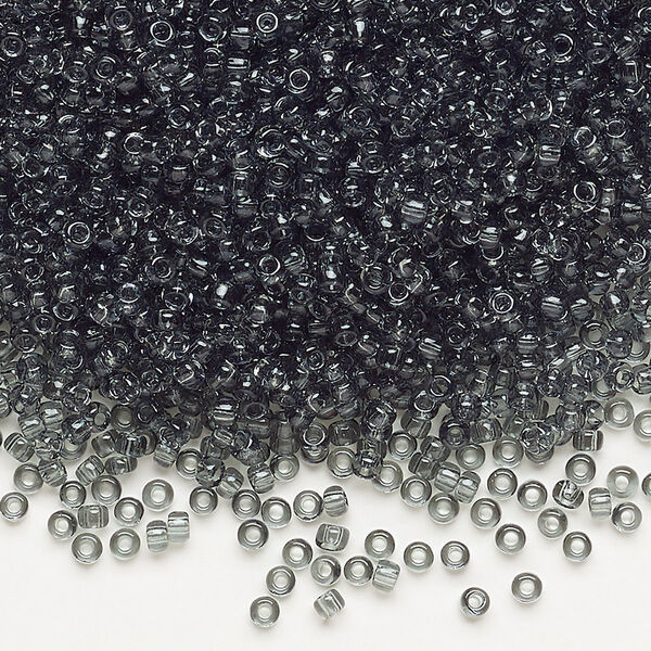 Seed bead, Dyna-Mites™, glass, pkg/40g, #11 round, transparent grey, (26 11/0 RR). image number 0