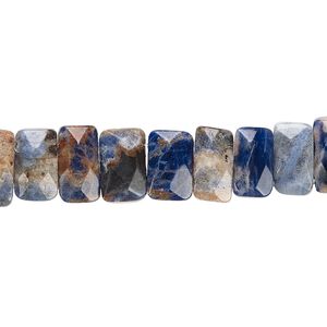Orange sodalite 1pkg1, faceted rectangle bead natural 8 inch 9x5mm-10x6mm