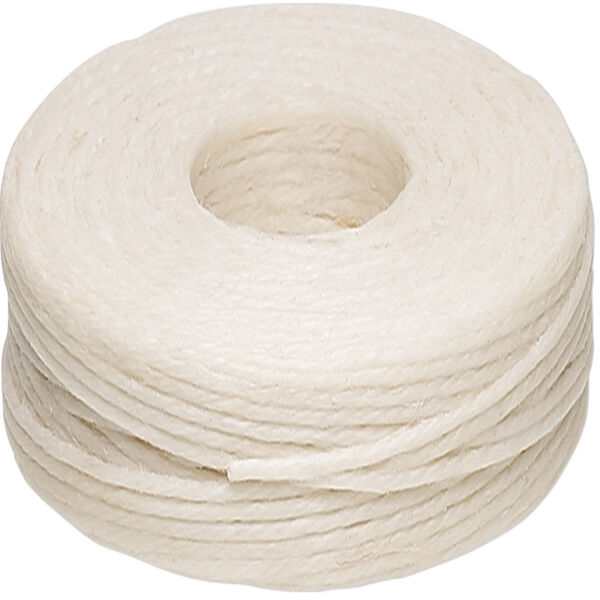 Cord, 4-ply waxed linen (natural), 0.5-0.8mm, 40-pound test. Sold per 50-yard spool. image number 0