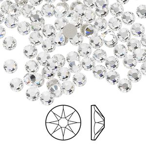 Flat back 144pk crystal foil back, Crystal Passions® 3.8-4mm rose round SS16 2088