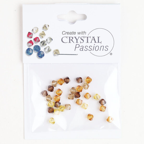 Bead mix 1pkg30 mixed colors Crystal Passions® 4mm bicone image number 0