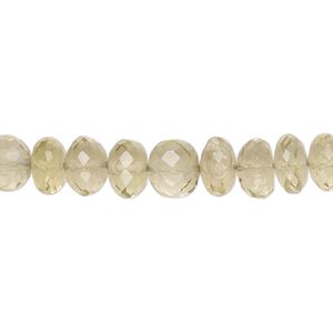 Lemon quartz 1pkg1, hand-cut micro-faceted rondelle bead 13 inch 7x4mm-8x6mm