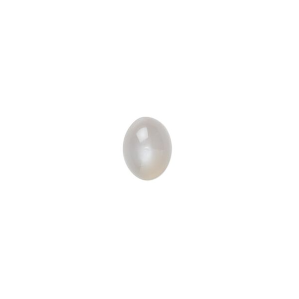 Silver moonstone 1pkg10, hand-cut calibrated oval cab natural 8x6mm image number 0