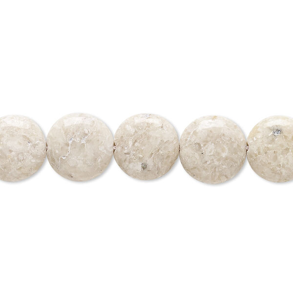 Bead, riverstone (coated), 10mm flat round, B grade, Mohs hardness 3-1/2. Sold per 8-inch strand, approximately 20 beads. image number 0