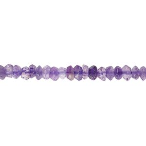 Amethyst 1pkg1, hand-cut faceted rondelle bead 13 inch 3x1mm-5x3mm