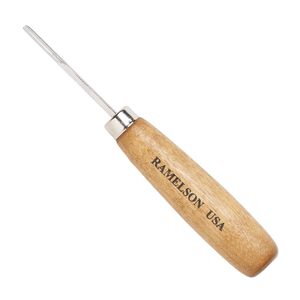 Micro carving tool, Ramelson USA®, wood and steel, brown, 5 inches with 1.5mm pre-sharpened gouge. Sold individually.