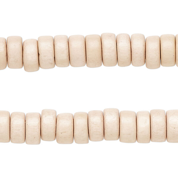 Taiwanese cheesewood 1pkg2, hand-cut rondelle bead 15.5-16 inch tan 8x4mm image number 0