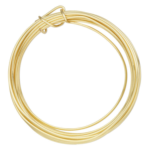 Wire, ParaWire™, gold-finished and silver-plated copper, round, 16 gauge. Sold per 15-foot section. image number 0