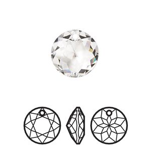 Drop 24pk crystal, Swarovski® 14mm pendant classic cut 6430