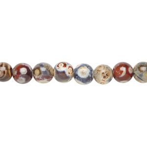 Fire crackle agate 1pkg1, round bead 15.5-16 inch 5.5-6mm