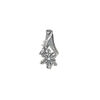 Bail, JBB Findings, ice-pick, antiqued sterling silver, 17x8mm flower, 11mm grip length. Sold individually. image number 0