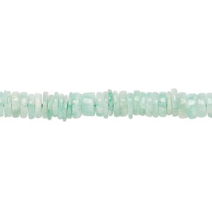 Amazonite 1pkg1, hand-cut rondelle bead natural 8 inch 4x1mm-6x2mm