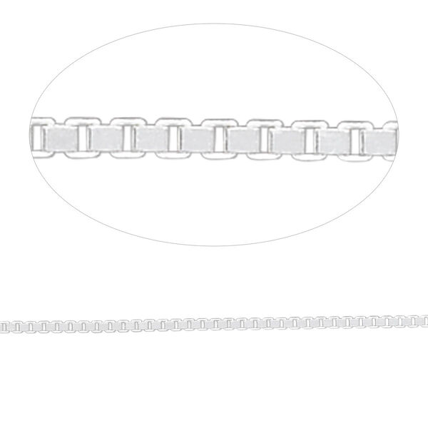 Chain, sterling silver, 1.5mm Venetian box. Sold per pkg of 5 feet. image number 0