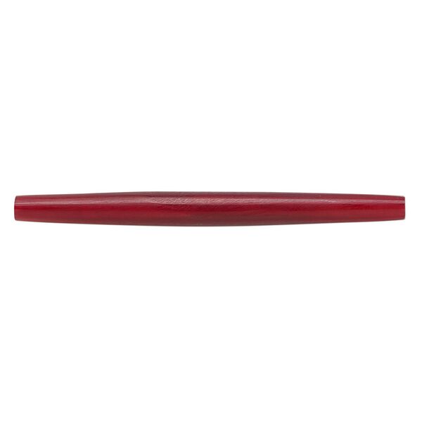 Bead, horn (dyed), red, 98x6mm-100x9mmmm hand-cut hairpipe, Mohs hardness 2-1/2. Sold per pkg of 12. image number 0