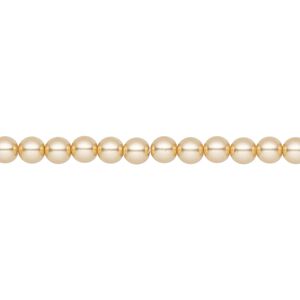 Pearl 600pk gold, Preciosa Czech crystal 4mm round