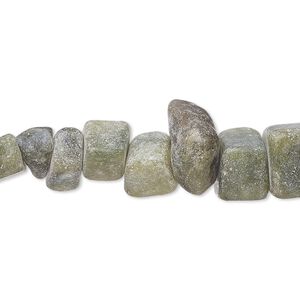 Serpentine 1pkg1, matte chip bead natural 15 inch large