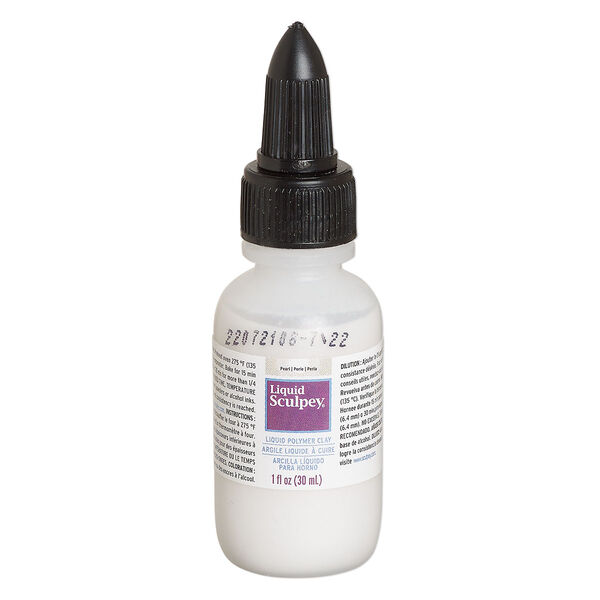 Liquid polymer clay, Liquid Sculpey®, opaque pearl. Sold per 1-fluid ounce bottle. image number 0