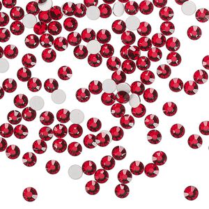 Flat back 144pk light Siam foil back, Preciosa MAXIMA Czech crystal rhinestone 3-3.2mm chaton rose round SS12