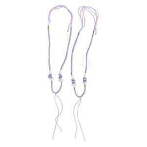 Imitation silk / jadeite 1pkg2, macramé necklace cord adjustable 20 inch / 5.5 inch dangle 2-3.5mm