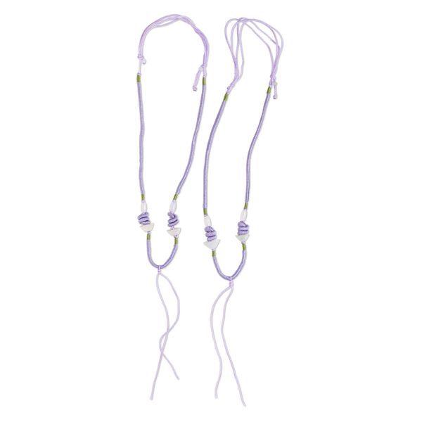 Imitation silk / jadeite 1pkg2, macramé necklace cord adjustable 20 inch / 5.5 inch dangle 2-3.5mm image number 0