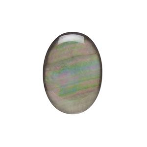 Cabochon, black lip shell (coated), 25x18mm calibrated oval, Mohs hardness 3-1/2. Sold individually.