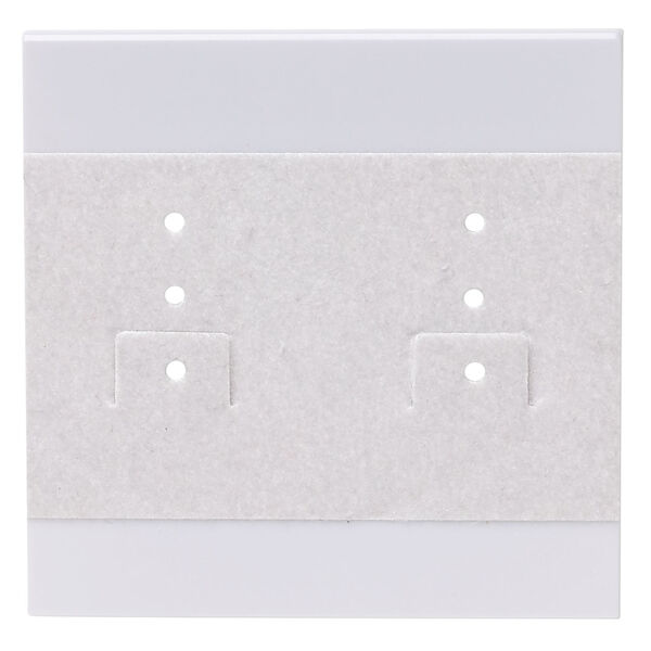 Earring card, flocked plastic, grey, 2x2-inch square. Sold per pkg of 100. image number 0