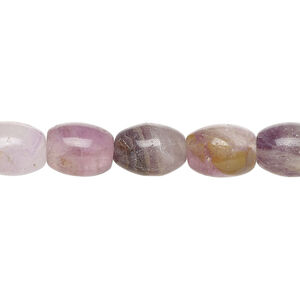 Fluorite 1pkg1, oval bead natural, 15 inch 10x7mm-11x8mm