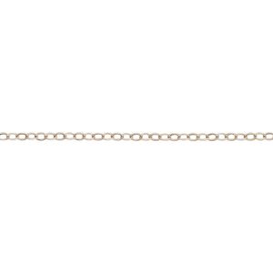 Chain 1pkg1 14Kt rose gold-filled cable, 1.7mm flat, Gossamer™ 5 foot unfinished
