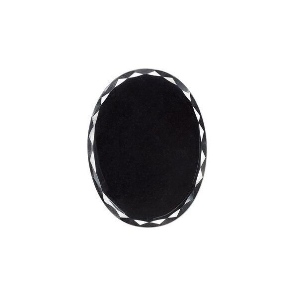 Cabochon, Hemalyke™ (man-made), 40x30mm calibrated faceted oval. Sold individually. image number 0