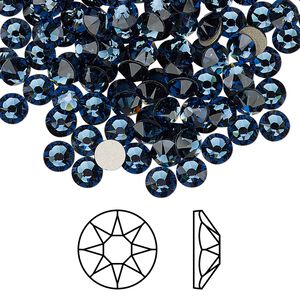 Flat back 144pk Montana foil back, Crystal Passions® 4.6-4.8mm rose round SS20 2088