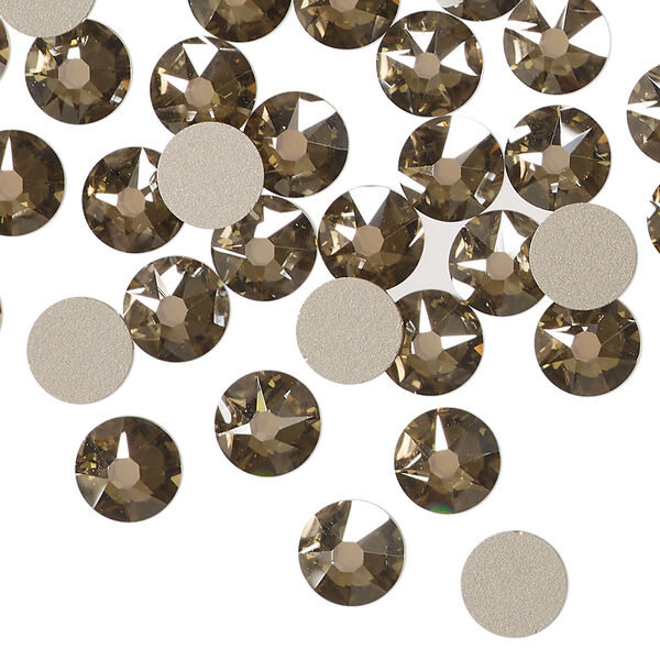 Flat back 1pkg144 crystal bronze foil back, Swarovski&reg;, 7.07-7.27mm rose round SS34 2088 image number 0