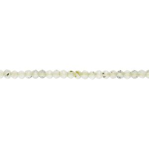 Prehnite 1pkg1, hand-cut faceted rondelle bead natural 13 inch 2mm