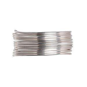 Wire, sterling silver, dead-soft, round, 18 gauge. Sold per pkg of 5 feet.