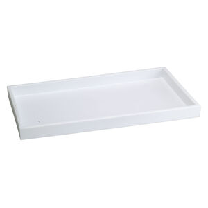 Display tray, plastic, white, 14-3/4 x 8-1/4 x 1 inches. Sold individually.