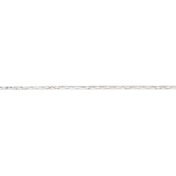 Chain, silver-finished stainless steel, 0.7mm beading. Sold per pkg of 1 meter. image number 0