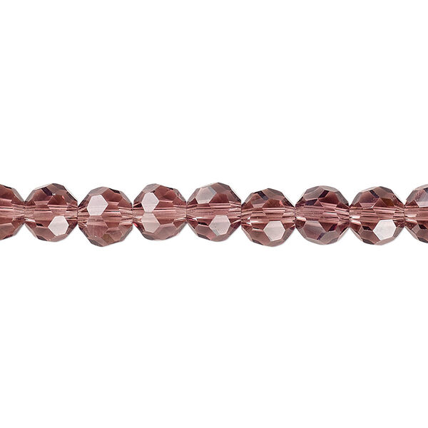 Bead 1pk 32 facets transparent amethyst purple, Celestial Crystal® 6mm round 15.5-16 inch image number 0
