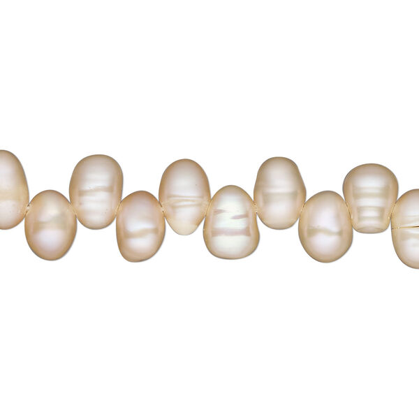 Pearl, cultured freshwater, mauve, 6x4mm-8x5mm top-drilled rice, C grade, Mohs hardness 2-1/2 to 4. Sold per 15-inch strand. image number 0