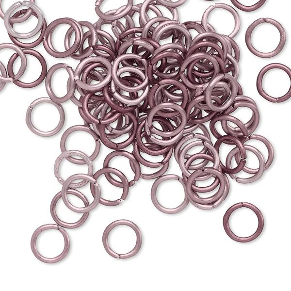 Jump ring, anodized aluminum, antique copper patina, 6mm round, 4.2mm inside diameter, 18 gauge. Sold per pkg of 100. image number 0