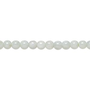 Jadeite 1pkg1, hand-cut round bead natural 15.5-16 inch 4mm